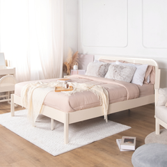 Ivory Wooden Bed
