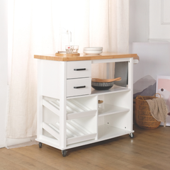 Maison White Kitchen Cabinet Trolley