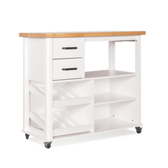 Maison White Kitchen Cabinet Trolley