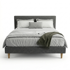 Manovel Fabric Bed Frame (Water Repellent) + Somnuz® Comfy 10" Pocketed Spring Mattress Bed Set