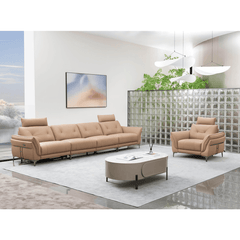 Pauletta Genuine Leather Recliner Sofa - Maxi Home Furnishing