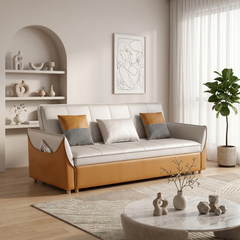 Zarelia Faux Leather Sofa Bed