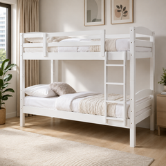 Avonelle White Wooden Double Decker Bed