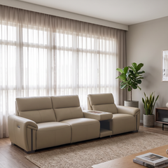 Mellen Genuine Leather Recliner Sofa