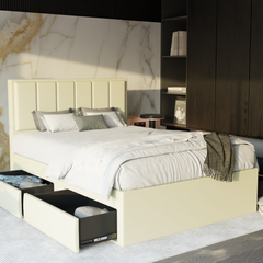 Snova Faux Leather Drawer Bed Frame