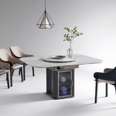 Matza Sintered Stone Extendable Dining Table (With Storage)