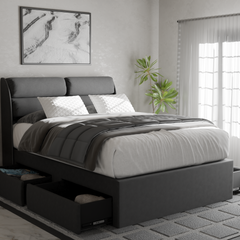 Zyler Fabric Drawer Bed Frame