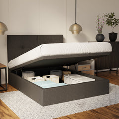 Rylan Fabric Storage Bed Frame (Water Repellent & Pet Friendly) By Somnuz