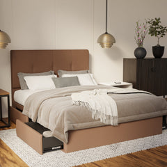 Lyra Fabric Drawer Bed Frame (Water Repellent & Pet Friendly) By Somnuz