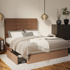Kaelen Fabric Drawer Bed Frame (Water Repellent & Pet Friendly) By Somnuz