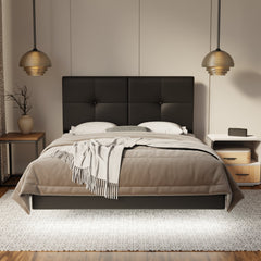 Rylan Genuine Leather Floating Bed Frame (With LED) By Esteller