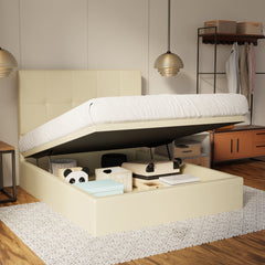 Marlowe Genuine Leather Storage Bed (Gas Lift) By Esteller