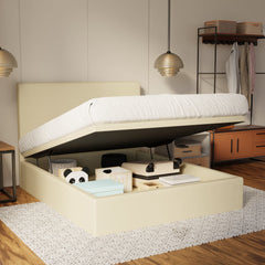 Kira Genuine Leather Storage Bed (Gas Lift) By Esteller
