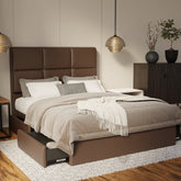 Caspian Genuine Leather Drawer Bed By Esteller