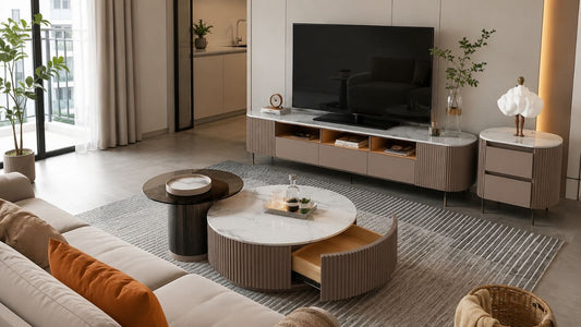 Modern Singapore living room with space-smart furniture layout for furniture budget planning in a new home