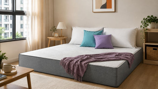 mattress for back pain sufferers in a modern singapore bedroom with warm neutral decor
