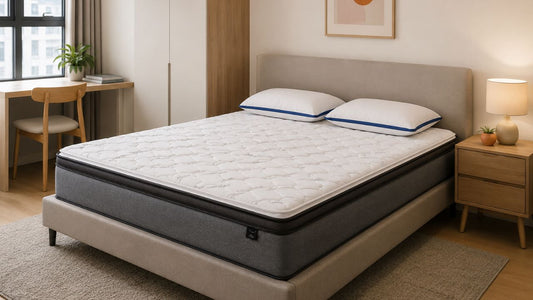 pocketed spring mattress in a modern singapore bedroom with warm wood furniture
