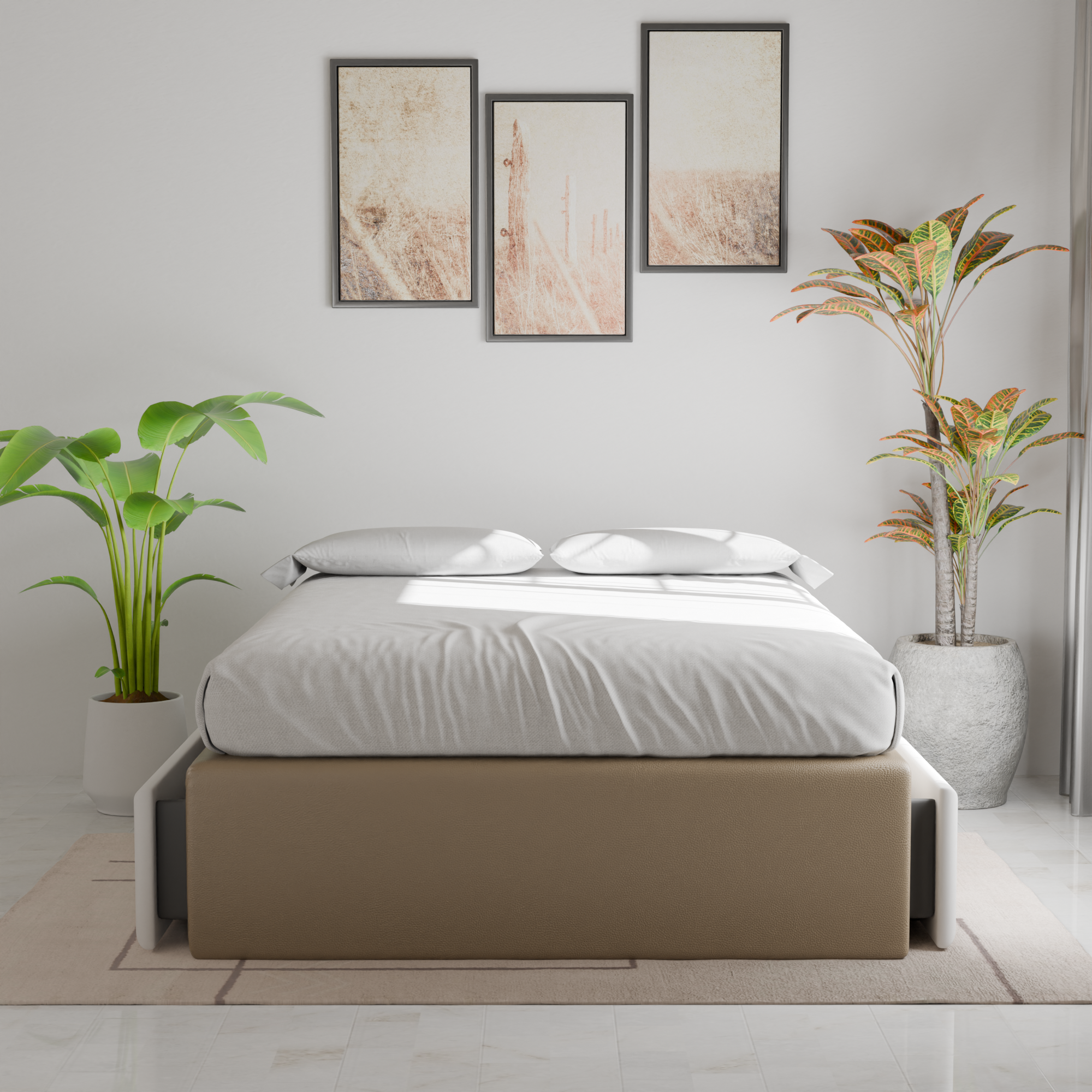 Avelon Faux Leather Drawer Bed Frame