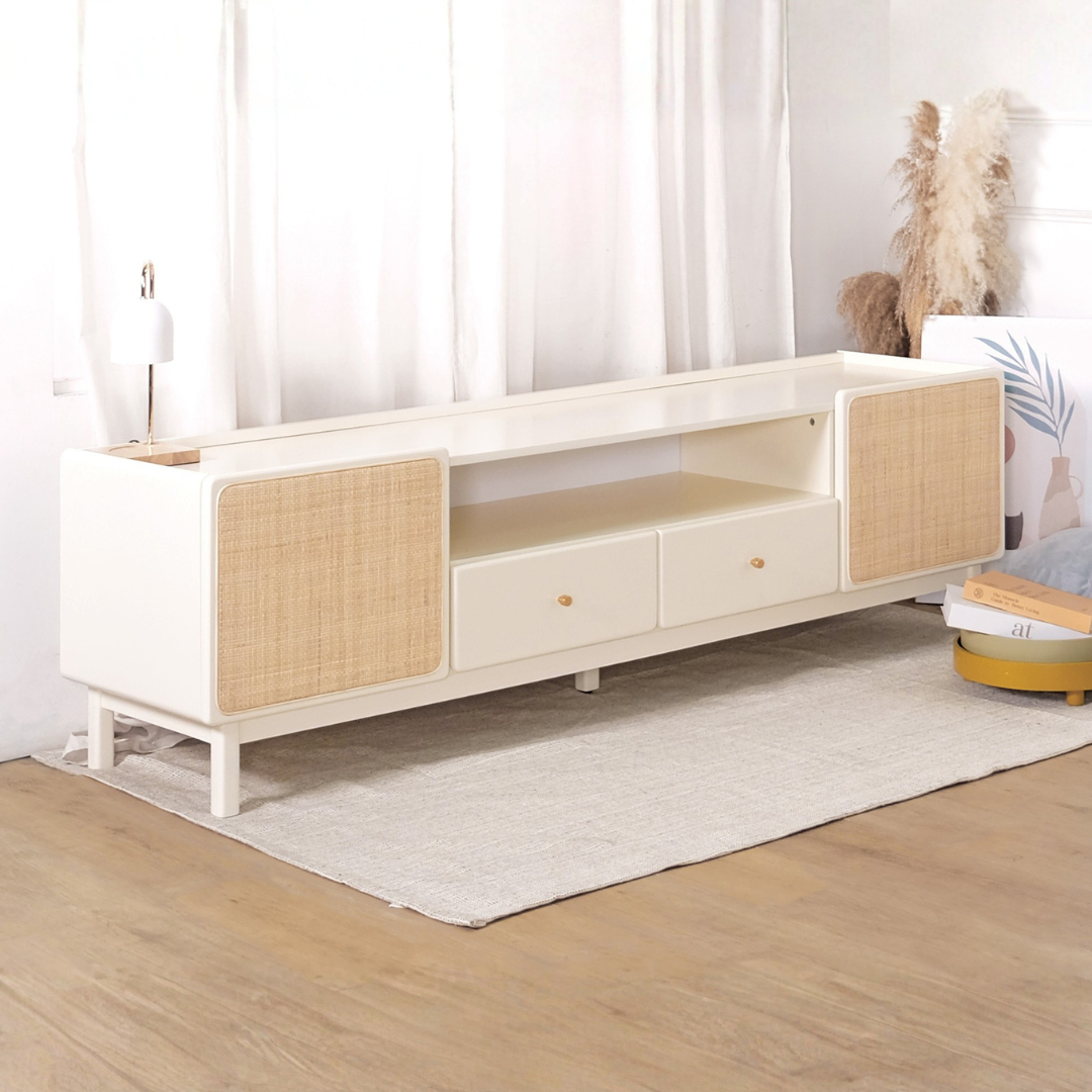 Kino Wooden TV Console (Rattan)
