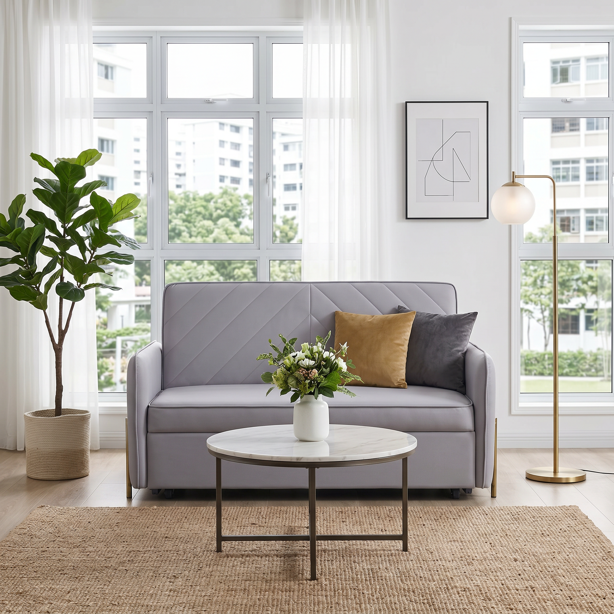 Calsera Faux Leather Sofa Bed