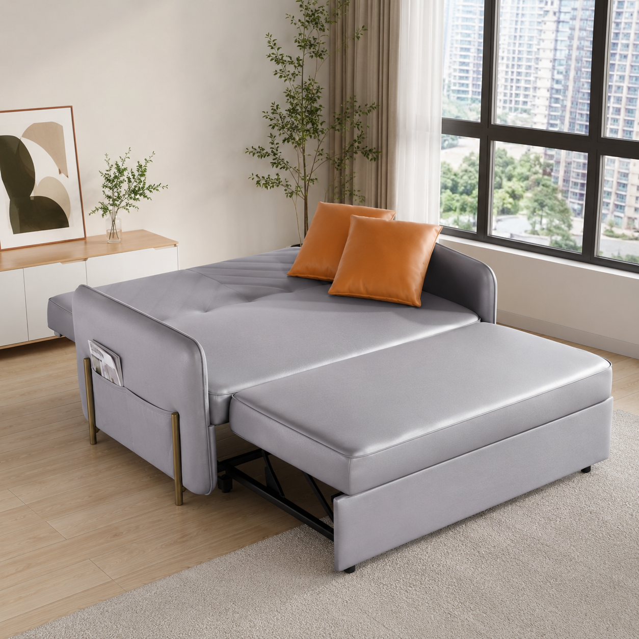 Calsera Faux Leather Sofa Bed