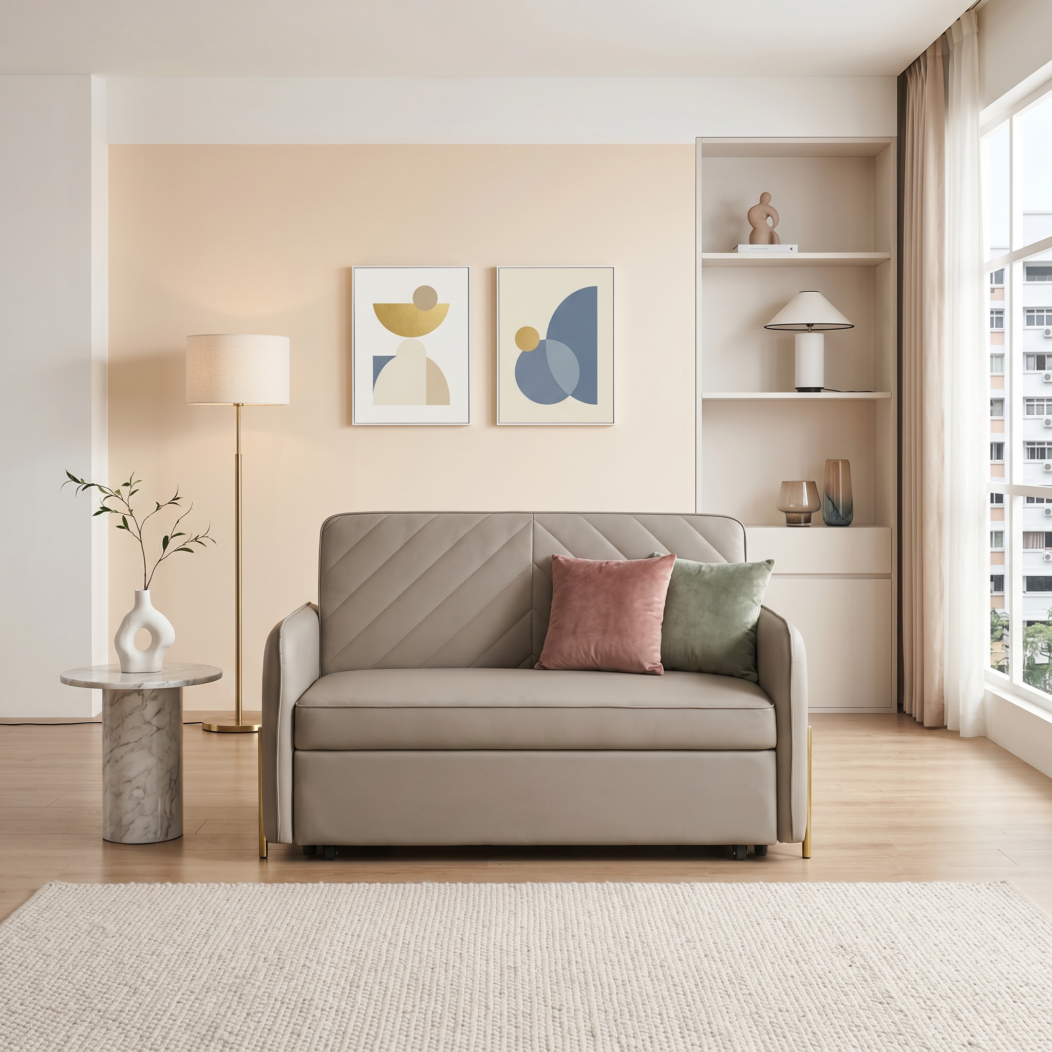Calsera Faux Leather Sofa Bed