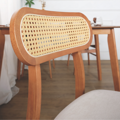 Rika Rattan Wooden Dining Chair