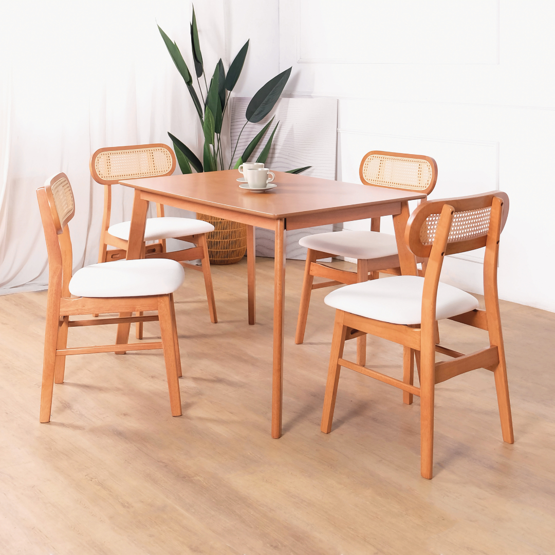 Rika Rattan Wooden Dining Chair
