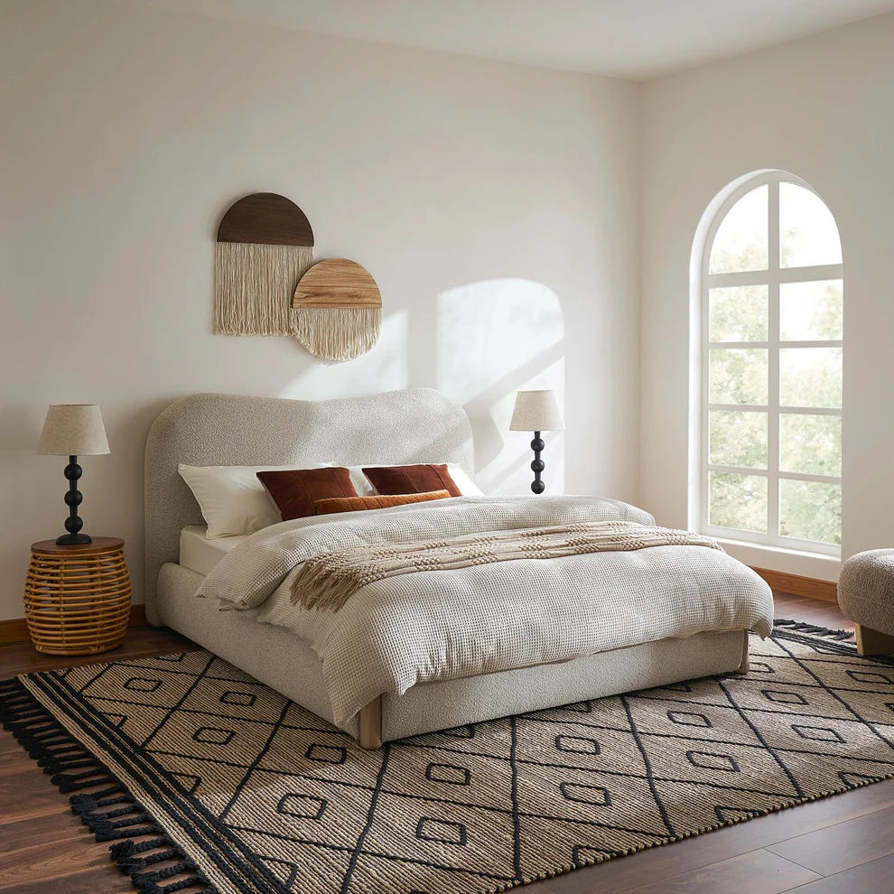 Roddi Boucle Fabric Bed Frame