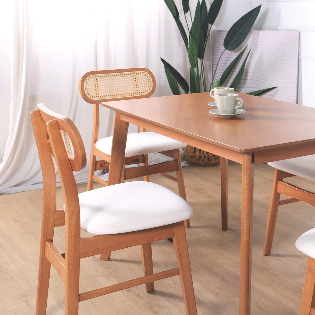 Rika Rattan Wooden Dining Chair