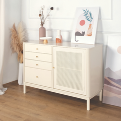 Ivory Senior Wooden Buffet Hutch | Chest of Drawer