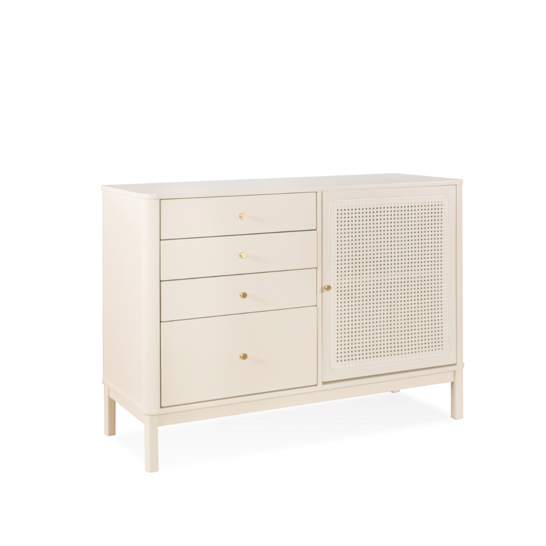 Ivory Senior Wooden Buffet Hutch | Chest of Drawer
