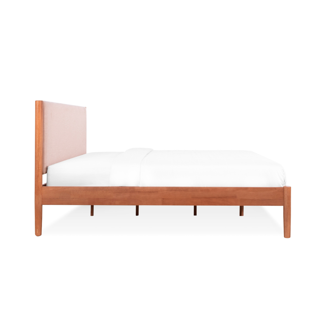 Winnie Fabric Wooden Bed