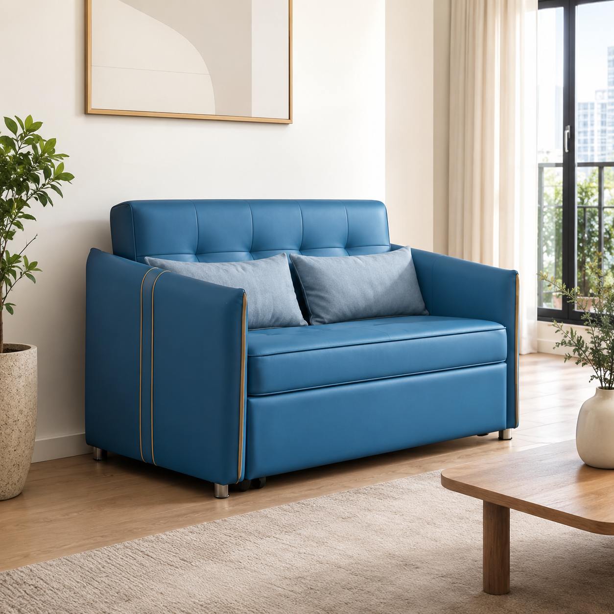 Aeressa Faux Leather Sofa Bed