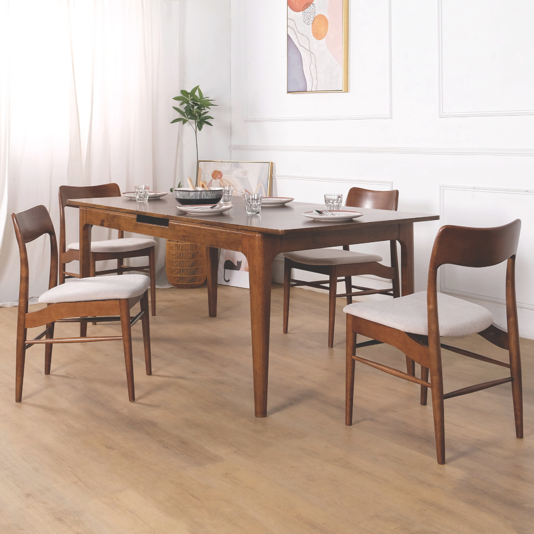 Christina Extendable Wooden Dining Table (170cm-200cm)