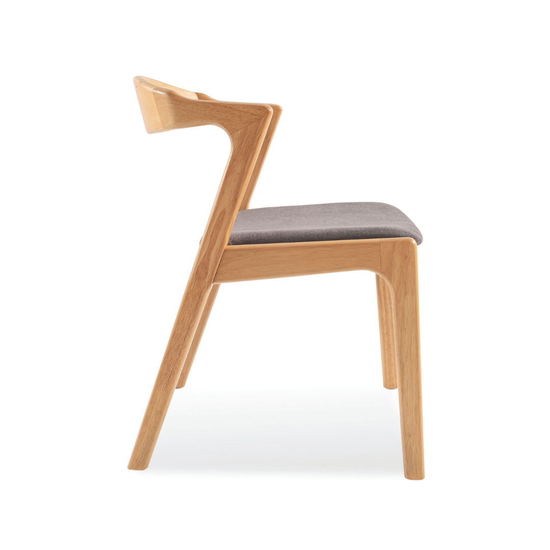 Dara Grey Fabric Wooden Dining Chair