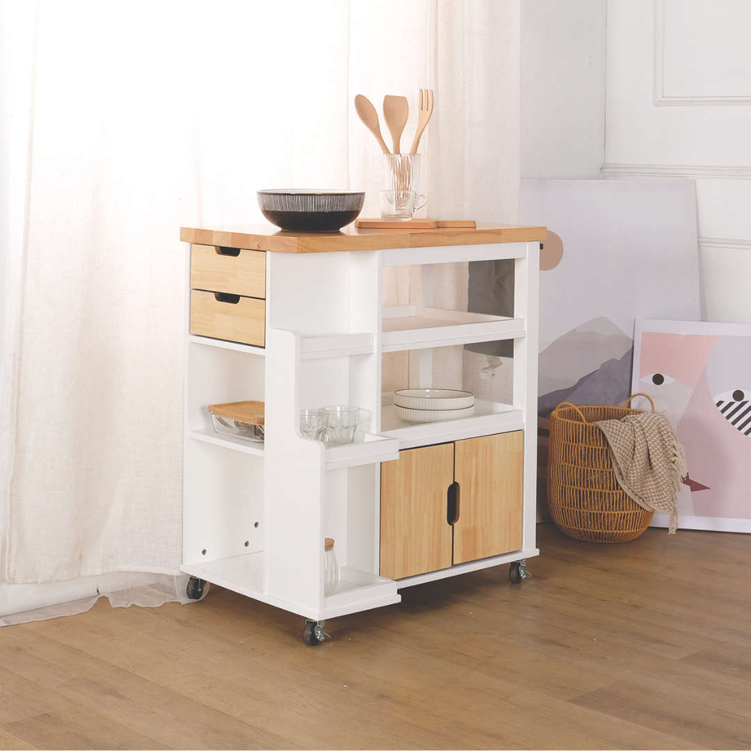 Hogan Latte Kitchen Cabinet Trolley
