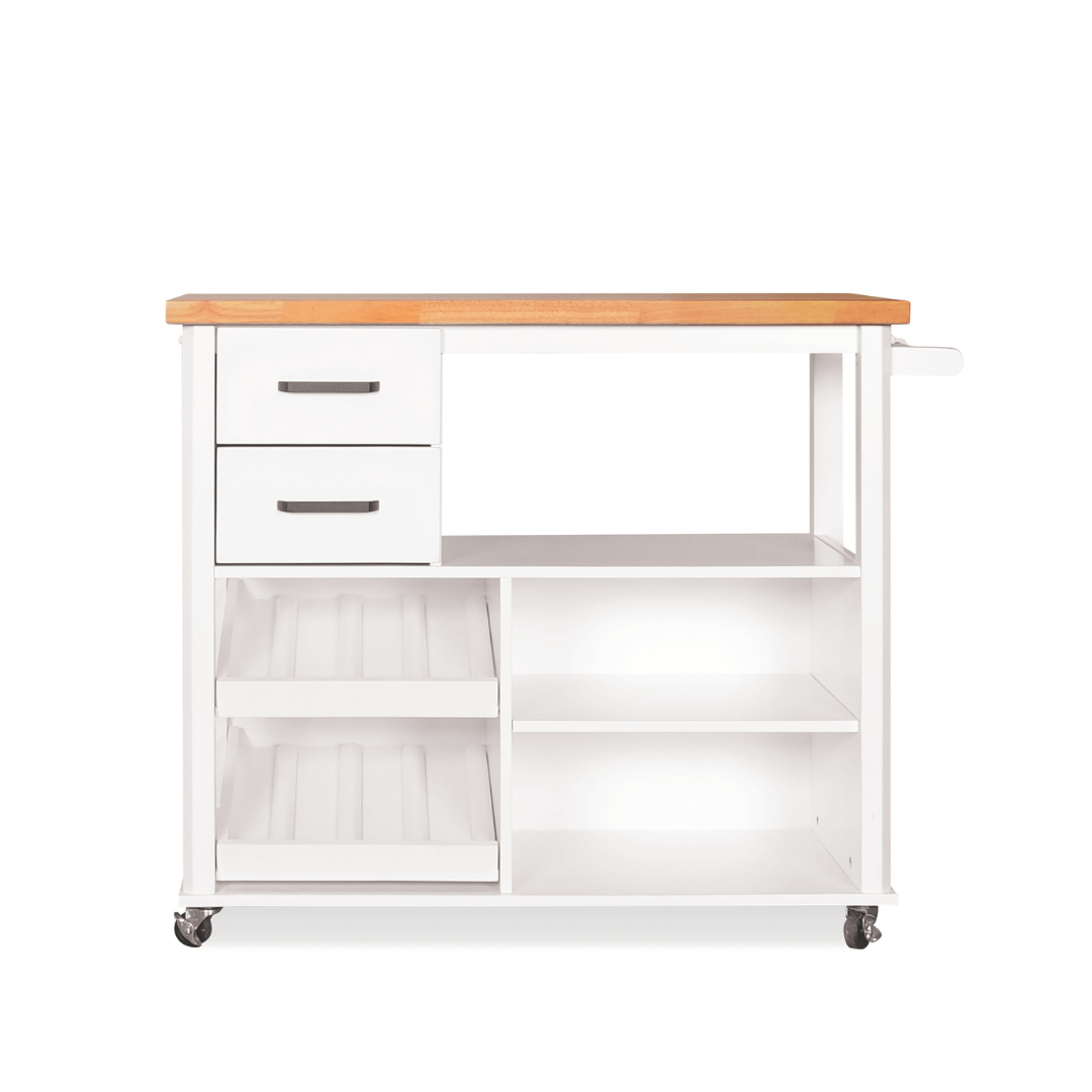 Maison White Kitchen Cabinet Trolley