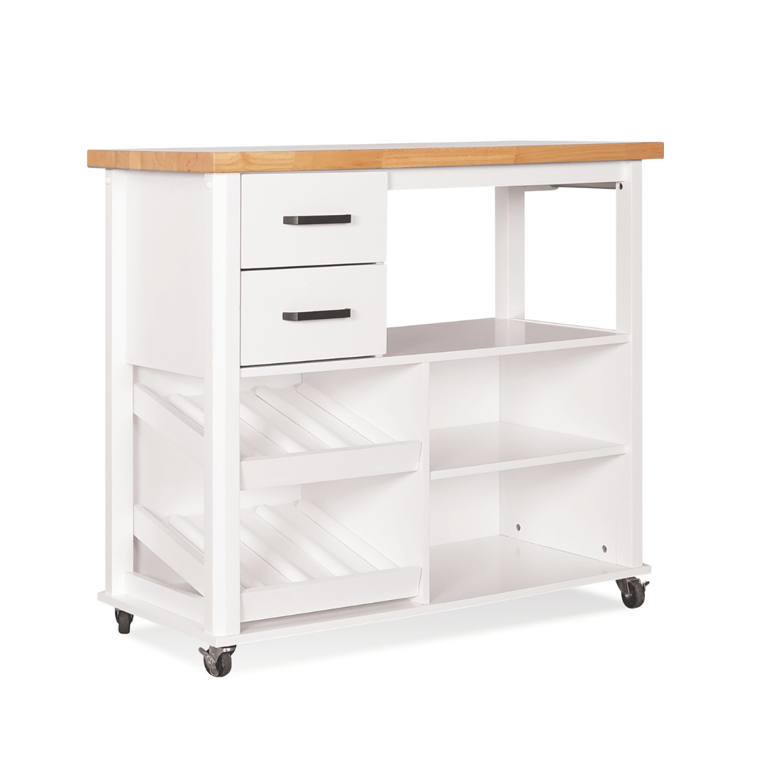 Maison White Kitchen Cabinet Trolley