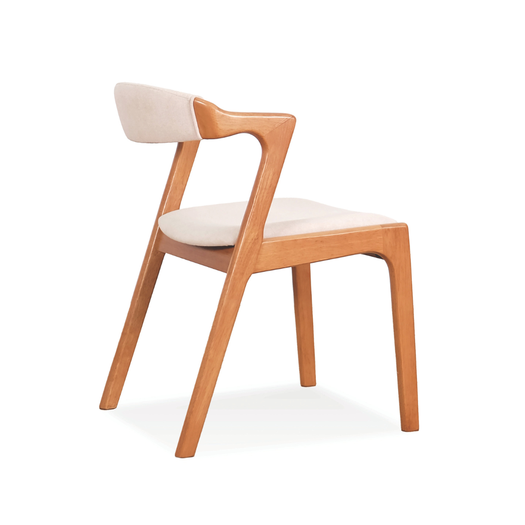 Dara Grey Fabric Wooden Dining Chair