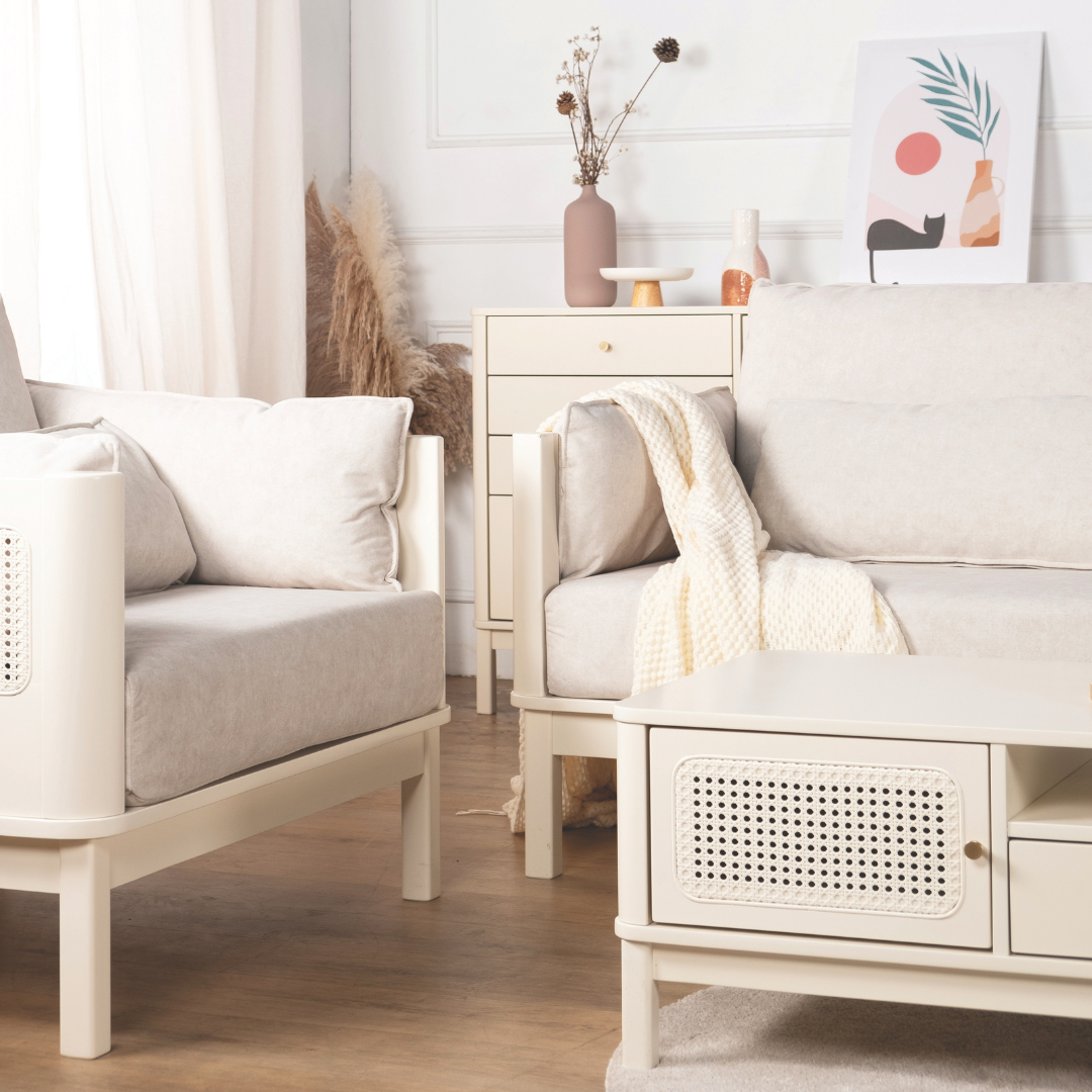 Ivory Wooden Sofa
