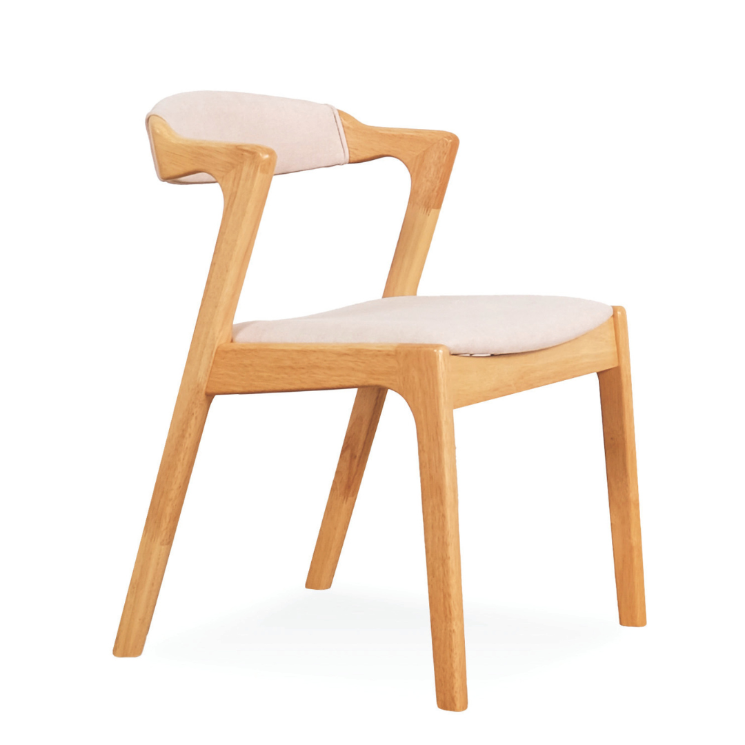 Dara Grey Fabric Wooden Dining Chair