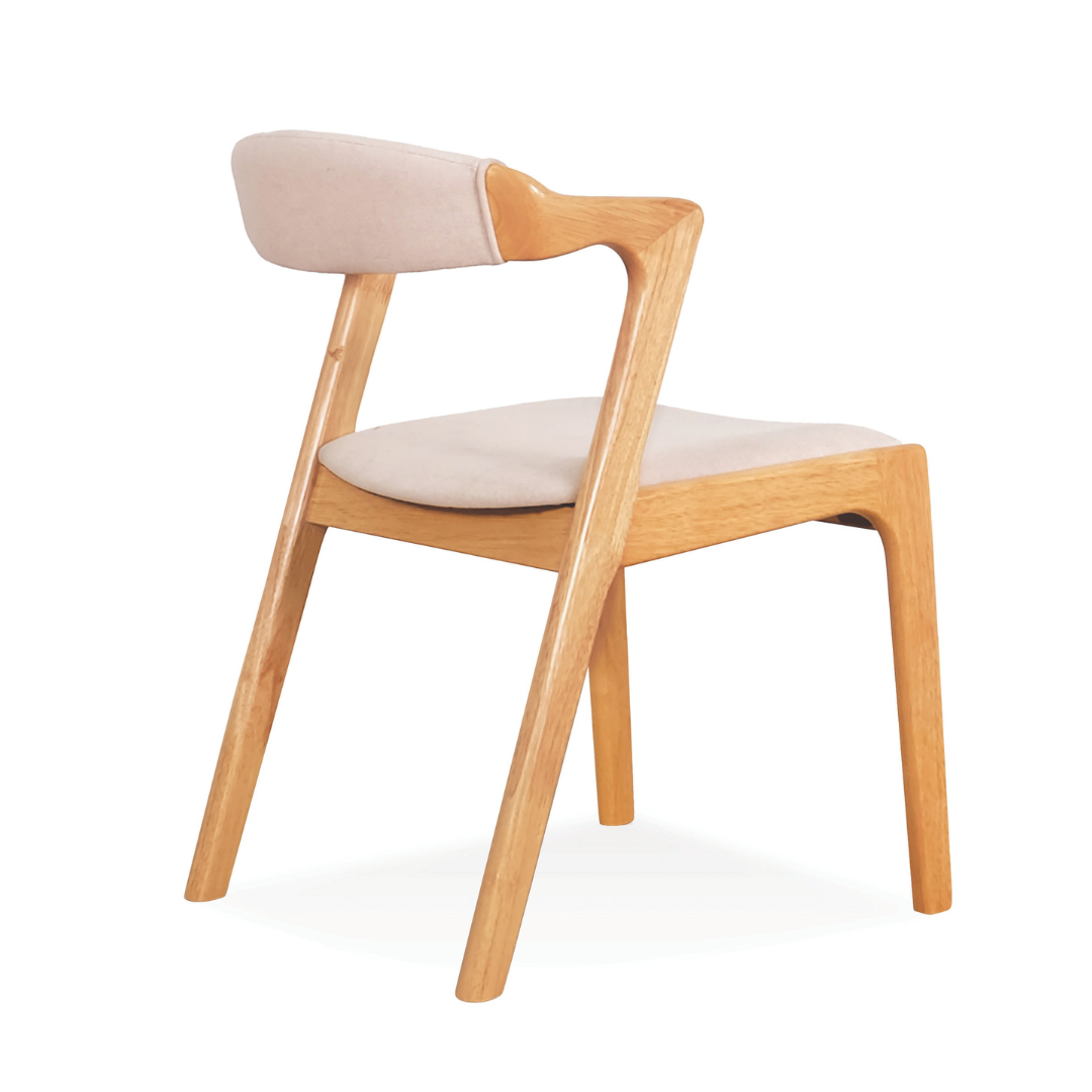 Dara Grey Fabric Wooden Dining Chair