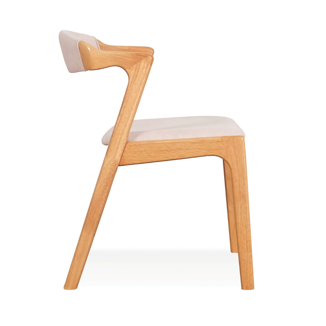 Dara Grey Fabric Wooden Dining Chair