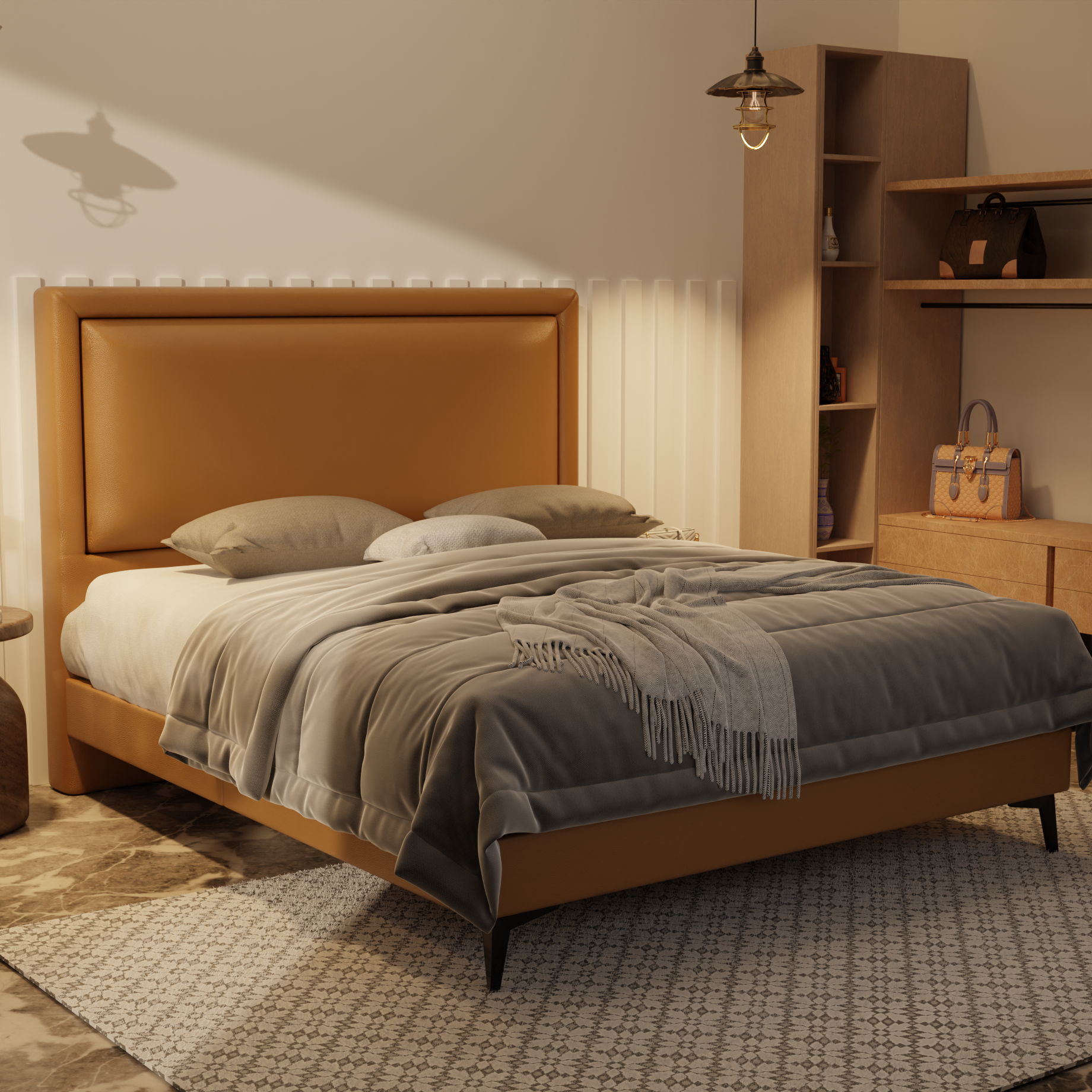Jinny Genuine Leather Divan Bed Frame by Esteller