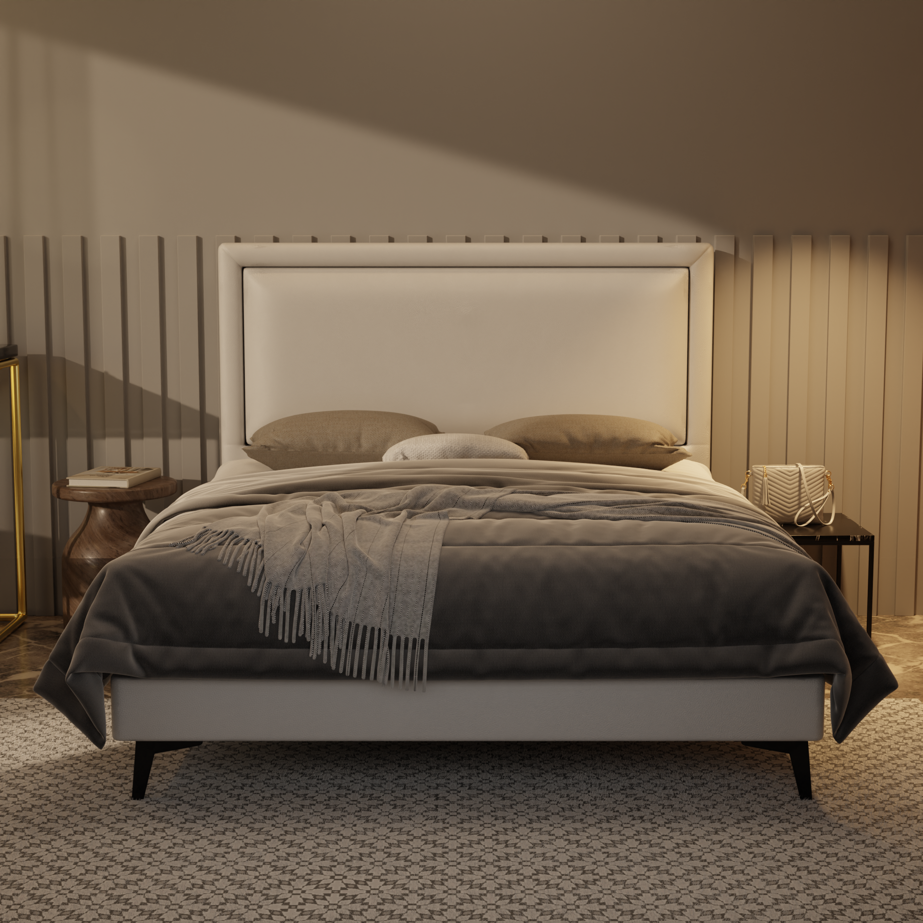 Jinny Genuine Leather Divan Bed Frame by Esteller