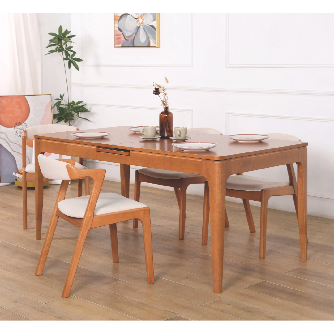 Dara Grey Fabric Wooden Dining Chair