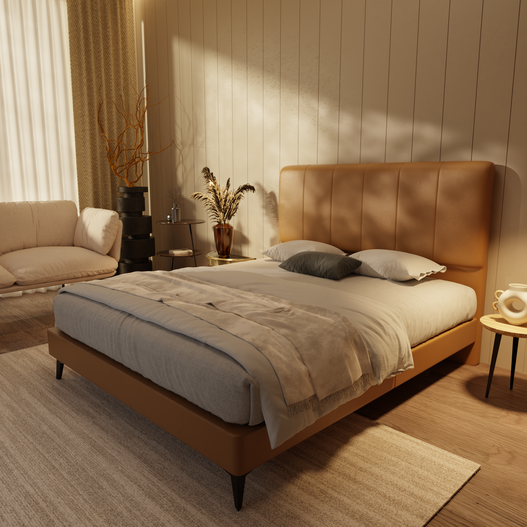 Joane Genuine Leather Divan Bed Frame by Esteller
