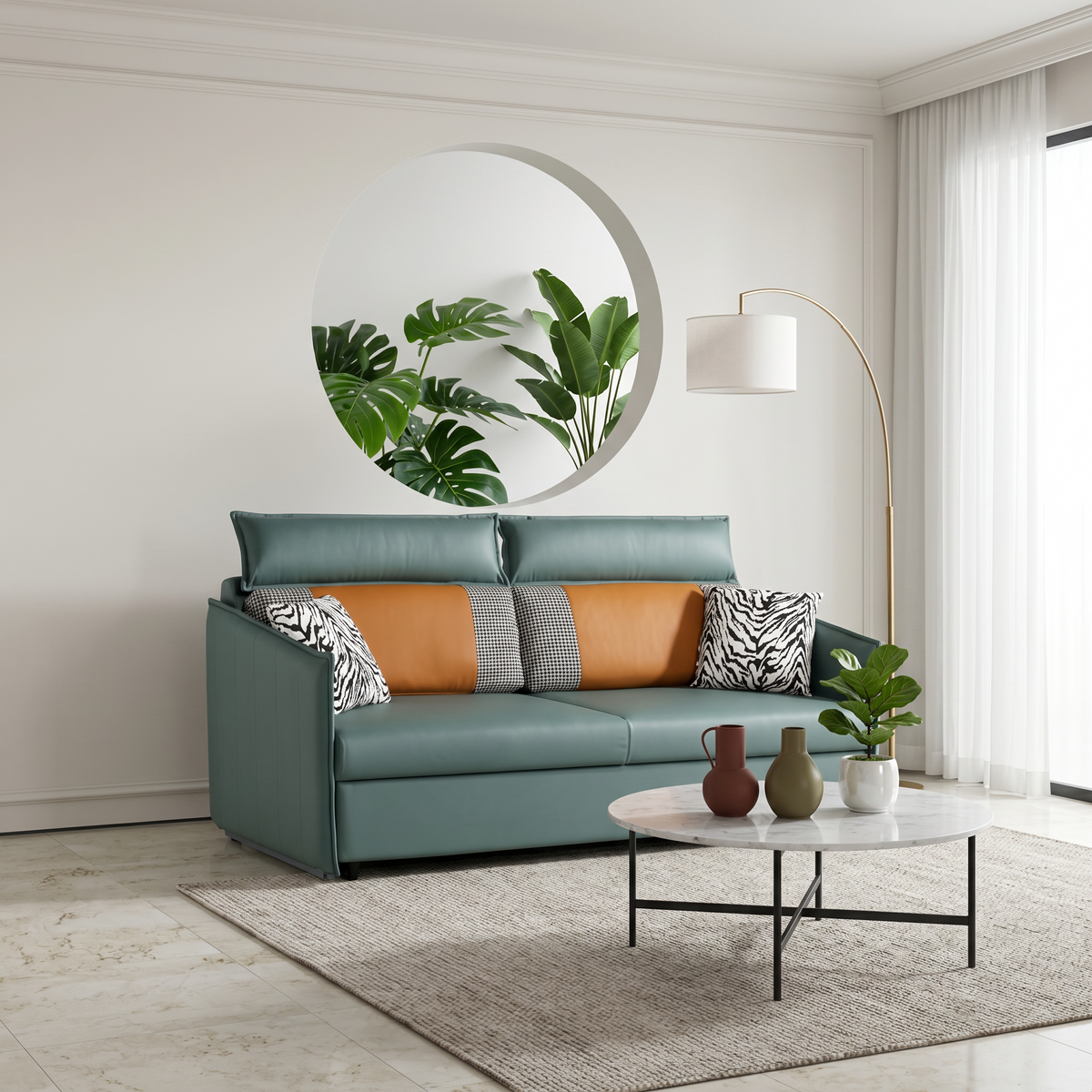 Almora Faux Leather Sofa Bed