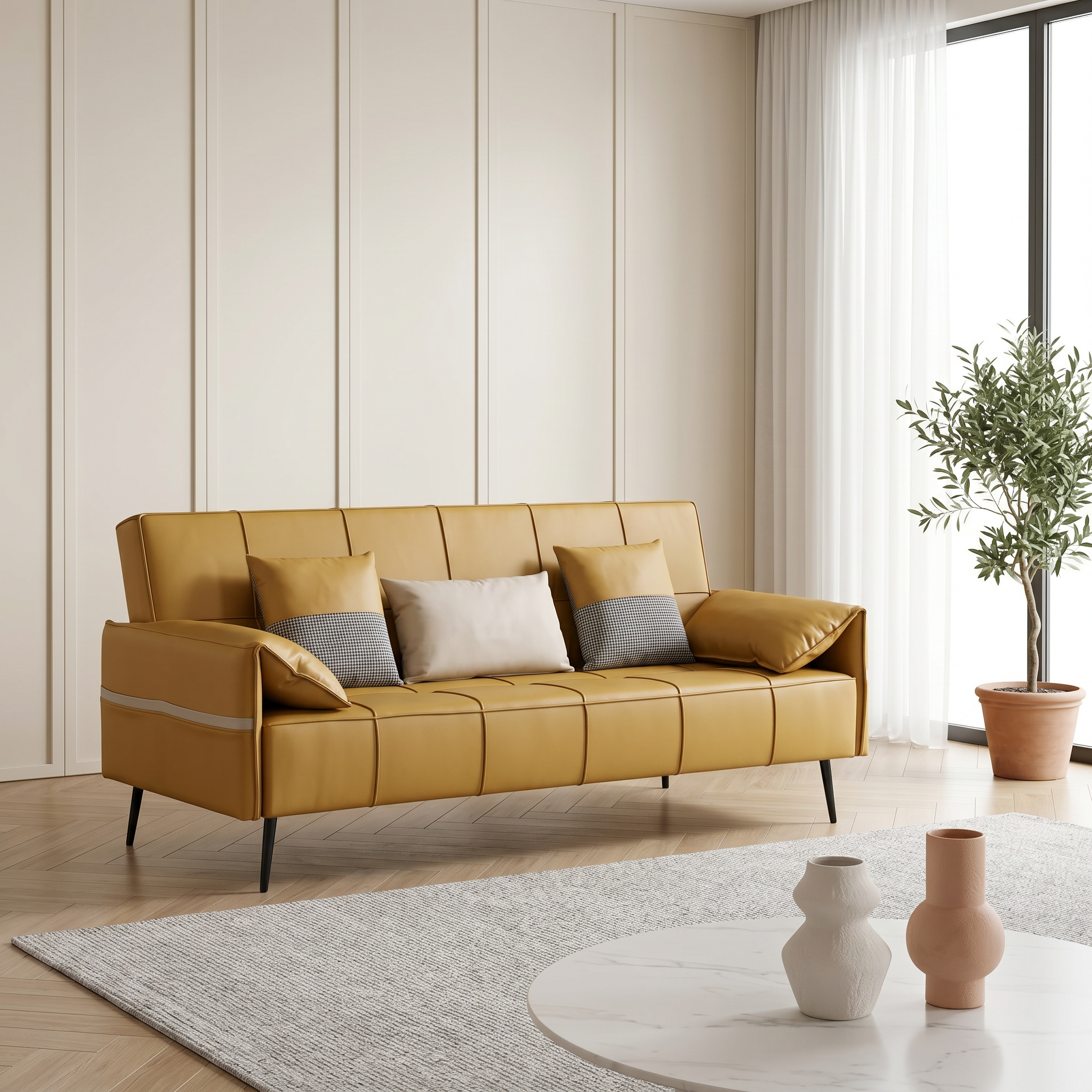 Marenna Faux Leather Sofa Bed